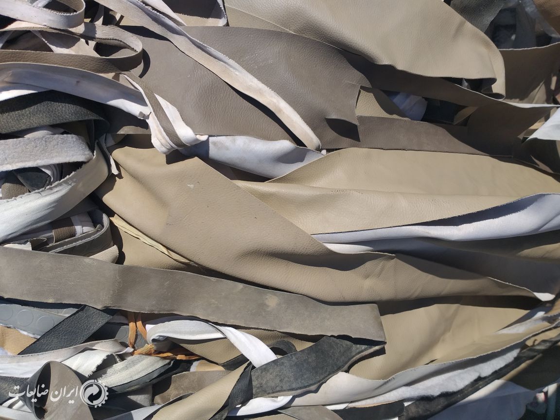 فروش ضایعات چرم مصنوعی پی وی سی pvc آستر دار