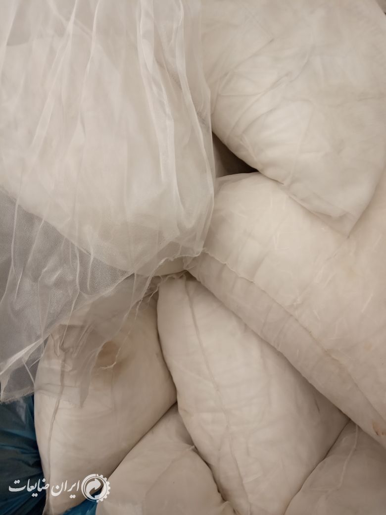 فروش تور پرده سفید پلی استر ولبه پارچه مشکی وسفید