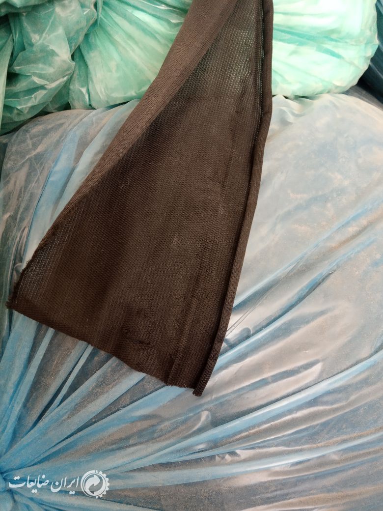 فروش تور پرده سفید پلی استر ولبه پارچه مشکی وسفید