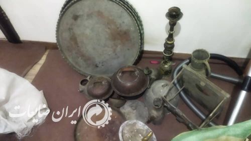 150 کیلو ظروف مسی